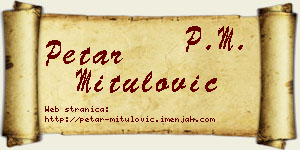 Petar Mitulović vizit kartica